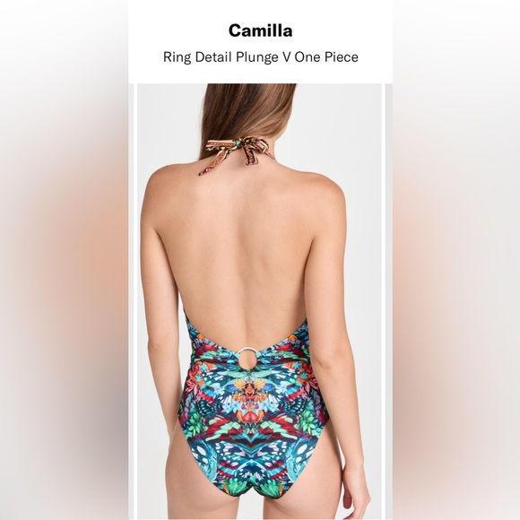 Camila Ring Detail Plunge V One Piece, X-Small, $359 - Picture 3 of 16